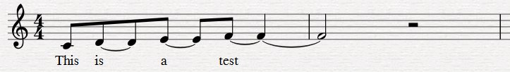 Lyrics without underscore on tied notes